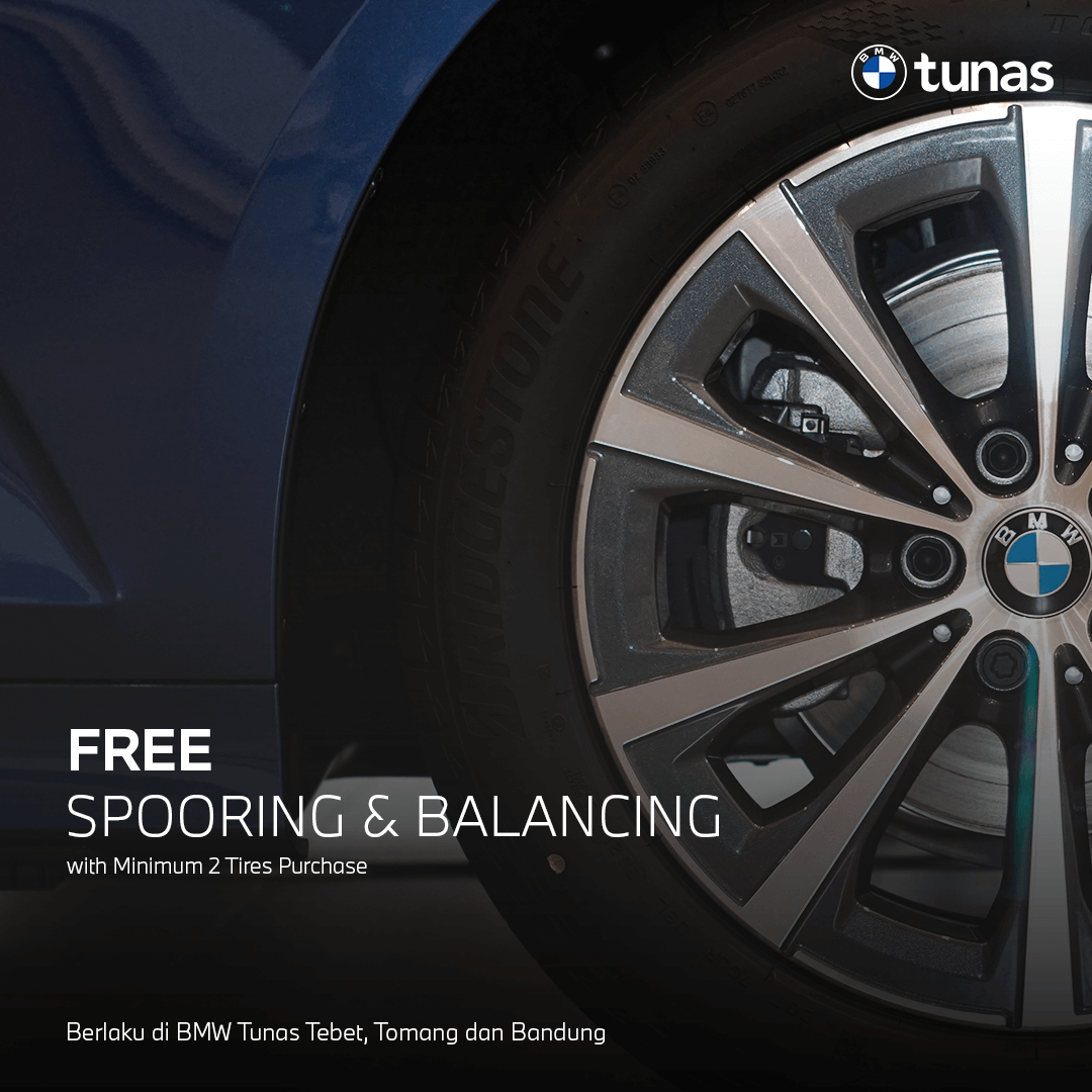 GRATIS Spooring dan Balancing di BMW Tunas